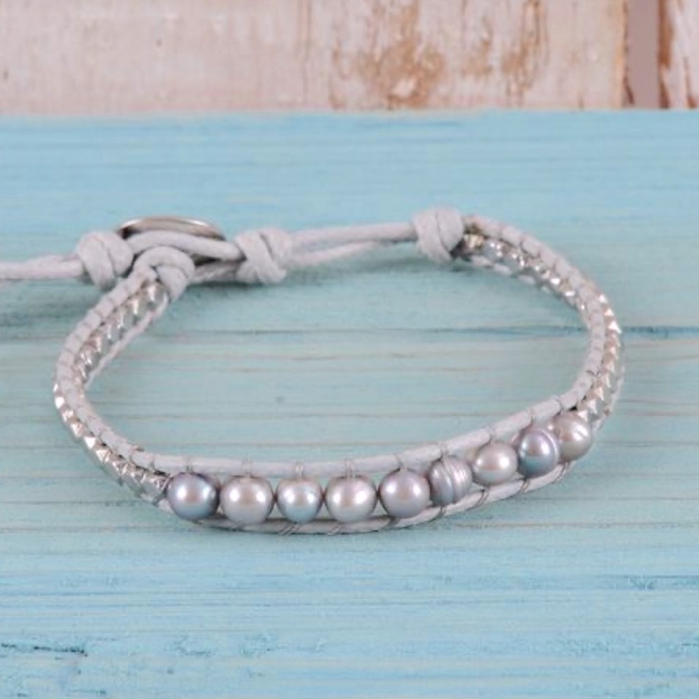 🤍Woven Pearl Adjustable Bracelet🤍